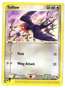 Pokemon TCG Taillow 72/109 Common Ex Ruby & Sapphire NM - Image 1