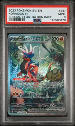 2023 POKEMON SVI EN-SCARLET & VIOLET SPECIAL ILLUSTRATION RARE KORAIDON EX PSA 9 - Image 1