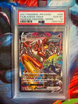 Pokemon Blaziken Lohgock VMAX 086/070 PSA 10 JP Matchless Fighters HR - Image 2