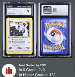 2000 LUGIA NEO GENESIS HOLO 1ST EDITION #9 CGC 9 MINT POKEMON - PARTIAL SWIRL - Image 5