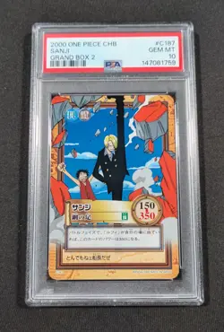 2000 Japanese One Piece CHB Sanji C187 PSA 10 GEM MINT Grand 2 - Image 1