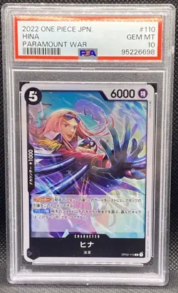 🔥💎🔥 2022 ONE PIECE JAPANESE PARAMOUNT WAR #110 HINA PSA 10 🔥💎🔥 - Image 1