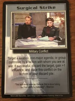 SURGICAL STRIKE WHEEL OF FIRE BABYLON 5 CCG RARE CARD NEAR MINT NEVER PLAYED - Image 4