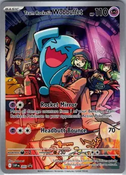 Team Rocket's Wobbuffet 203 SV: Scarlet & Violet Promo Cards - Pokemon Card - NM - Image 1