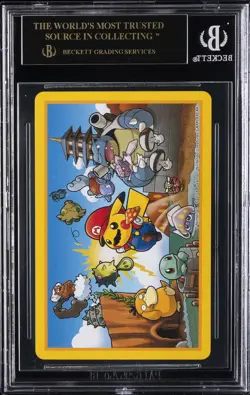 2016 MARIO PIKACHU PLAYING CARDS POKEMON CENTER 5 OF DIAMONDS BGS 10 BLACK LABEL - Image 2