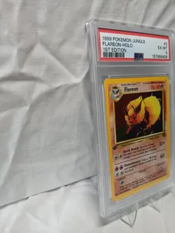 1999 Pokemon Jungle Flareon-Holo 1st Edition #3 Ex-Mt PSA 6 Vintage Rare Card!!! - Image 3