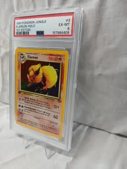 1999 Pokemon Jungle Flareon-Holo 1st Edition #3 Ex-Mt PSA 6 Vintage Rare Card!!! - Image 4