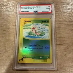 2003 Pokemon Weedle Skyridge Reverse Holo #114 Card PSA 9 Mint - Image 1