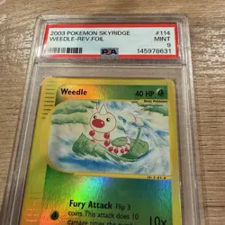 2003 Pokemon Weedle Skyridge Reverse Holo #114 Card PSA 9 Mint - Image 2