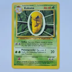 Kakuna 33/102 Uncommon Base Set Pokemon Card WOTC 1999 NM - Image 1
