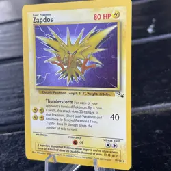 1999 Pokemon TCG Fossil Set Zapdos 15/62 Holo Rare Unlimited WOTC Vintage NM/LP - Image 5