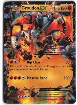Groudon EX 85/160 Holo EX Rare Primal Clash Pokemon NM - Image 1