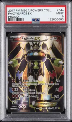 2017 POKEMON MEGA POWERS COLLECTION PROMO #54A FULL ART/ZYGARDE EX PSA 9 - Image 1