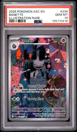 Pokemon Ascended Heroes Banette 234/217 Illustration Rare PSA 10 - Image 1