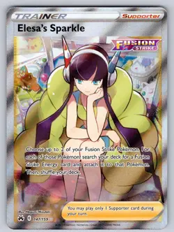 Elesa's Sparkle 147/159 Holo Ultra Rare Crown Zenith Pokemon Near Mint - Image 1