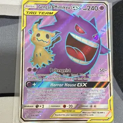 Gengar & Mimikyu GX 164/181 Sm-Team Up TAG TEAM Full Art Holo 240HP 2019 - Image 3