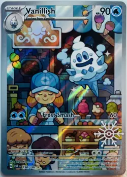 Vanillish #190/182 HOLIDAY STAMP 2023 Pokemon SV Paradox Rift - Image 1