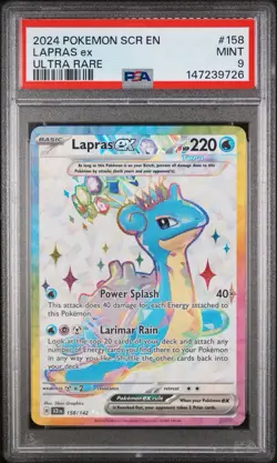 2024 POKEMON SCR EN-STELLAR CROWN ULTRA RARE #158 LAPRAS EX PSA 9 💥 - Image 1