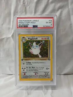 1999 Pokemon Jungle Wigglytuff Holo 1st Edition #16 Ex-Mt PSA 6 Vintage Rare!!!! - Image 1
