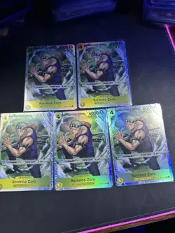 Roronoa Zoro One Piece OP15 OP05-113 Foil Lot Of 5 English playset super rare - Image 1