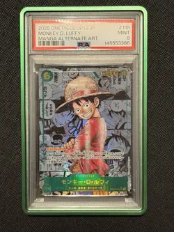 2025 ONE PIECE JAPANESE MANGA ALTERNATE ART OP13-118 MONKEY D. LUFFY PSA 9 - Image 1