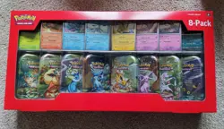 Pokemon Prismatic Evolutions 8 Mini Tins w/ Promo Cards Costco 2pk *DESCRIPTION* - Image 1