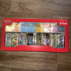 Pokemon TCG Prismatic Evolutions Costco 8 Mini-Tin Bundle w/ Promo Cards - Image 1