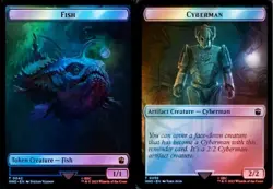 1x Cyberman Token // Fish Token - Surge Foil Light Play, English Universes Beyon - Image 1