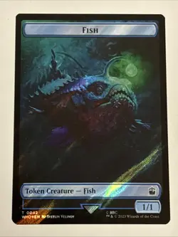 MTG Universes Beyond: Doctor Who Fish/Treasure Token Surge Foil 0042/0060 NM - Image 1