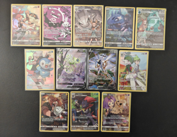 Pokemon TCG 12-Card Lot Full Art Holo Celebi V Arceus V 2021 EN Cosmic Eclipse - Image 1