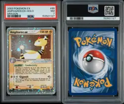 PSA 7 Ampharos ex 89/97 Holo Ultra Rare EX Dragon 2003 Pokemon English - Image 3