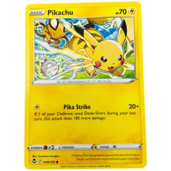2022 Pikachu 049/195 Silver Tempest Pokemon - Image 1