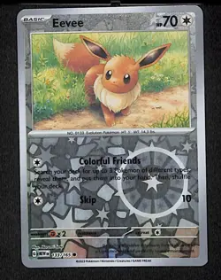 Eevee 133 Common Pokemon 151 165 Reverse Holo 2023 - Image 1