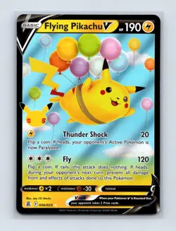 Flying Pikachu V 006/025 Holo V Rare Celebrations Pokemon Near Mint - Image 1