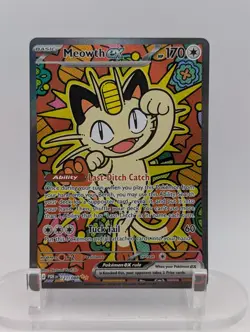 Pokemon Meowth ex 121/088 SIR Perfect Order Full Art Holo NM ENGLISH - Image 1