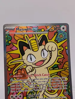Pokemon Meowth ex 121/088 SIR Perfect Order Full Art Holo NM ENGLISH - Image 2