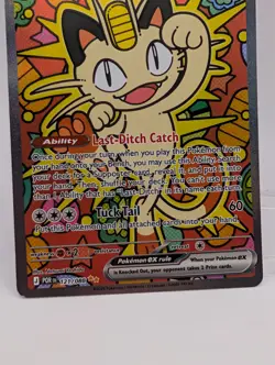 Pokemon Meowth ex 121/088 SIR Perfect Order Full Art Holo NM ENGLISH - Image 3