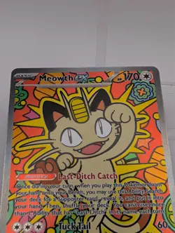 Pokemon Meowth ex 121/088 SIR Perfect Order Full Art Holo NM ENGLISH - Image 4