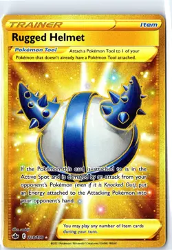 Rugged Helmet 228/198 Pokemon Secret Rare Chilling Reign Near Mint - Image 1