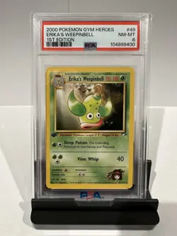 Pokemon 1st Edition Erika’s Weepinbell Gym Heroes Set 49/132 - PSA 8 NM-Mint - Image 3