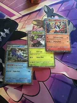 Pokemon TCG: Scarlet & Violet Quaquaval Skeledirge Meowscarada Cosmos Holo - Image 1