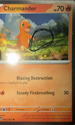 Charmander 007/091 COSMOS HOLO W/ SWIRL Pokemon English TCG - Image 2