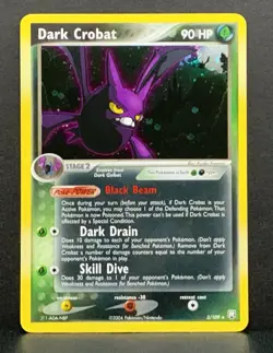 2004 Pokemon EX Team Rocket Returns Dark Crobat Holo Foil 3/109 NM-MT - Image 1