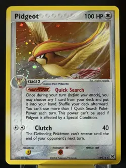 SWIRL 2004 Pokemon FireRed & LeafGreen Pidgeot 10/112 Holo Rare LP - Image 5