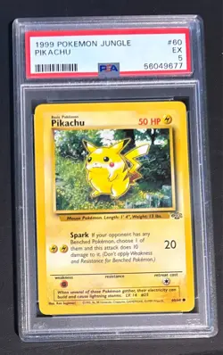 1999 Pokemon Jungle Pikachu 60 PSA 5 - Image 1