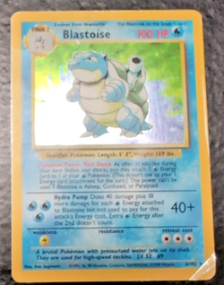Blastoise 2/102 Holo Rare Base Set Unlimited 1999 Pokemon WOTC DMG *CREASED* - Image 1