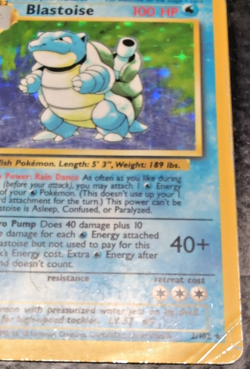 Blastoise 2/102 Holo Rare Base Set Unlimited 1999 Pokemon WOTC DMG *CREASED* - Image 3