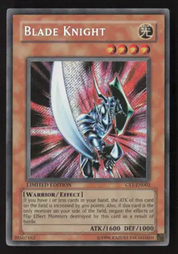 Blade Knight CT1-EN002 Secret Rare 2004 Collectors Tin Yu-Gi-Oh Lightly Played - Image 1