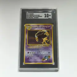 Pokemon 1999 Sabrina's Alakazam #65 SGC 10 Holo JPN Challenge From The Darkness - Image 1