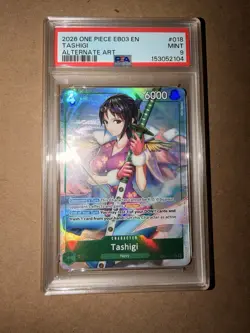 Bandai One Piece CCG Tashigi EB03-018 Alternate Art EN PSA 9 2026 - Image 1